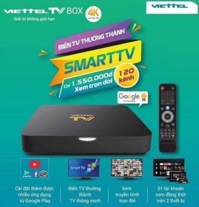 Đầu thu tivi Viettel TV360 Android box