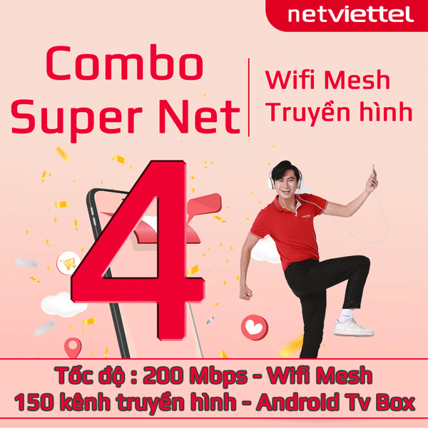Combo Supernet 4 (Wifi mesh 200 Mbps + 150 kênh)